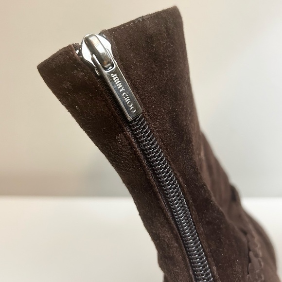 Authentic Jimmy Choo Chocolate Suede Boots - Picture 9 of 12
